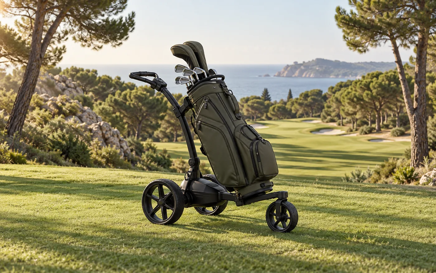 Illustration : chariot golf electrique